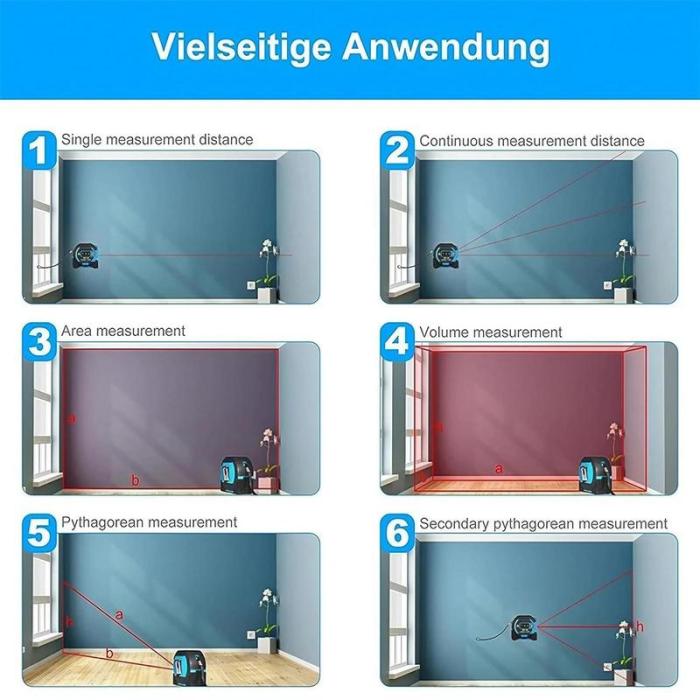 LaserMeasure Pro 2 en 1 - Cinta métrica láser digital