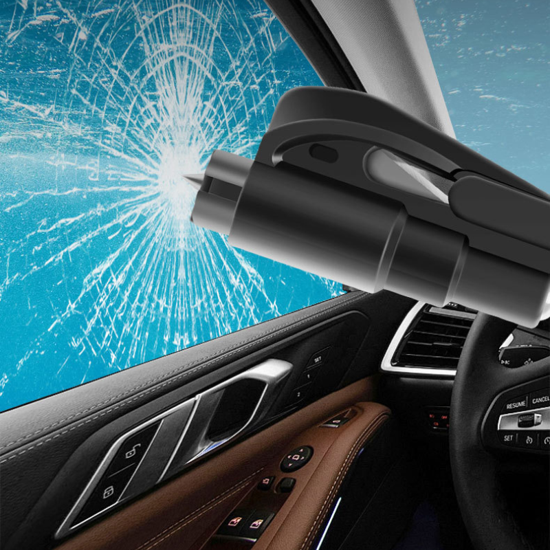 BreakFree® - Rompeventanas de emergencia y cortador de cinturones de seguridad 2 en 1