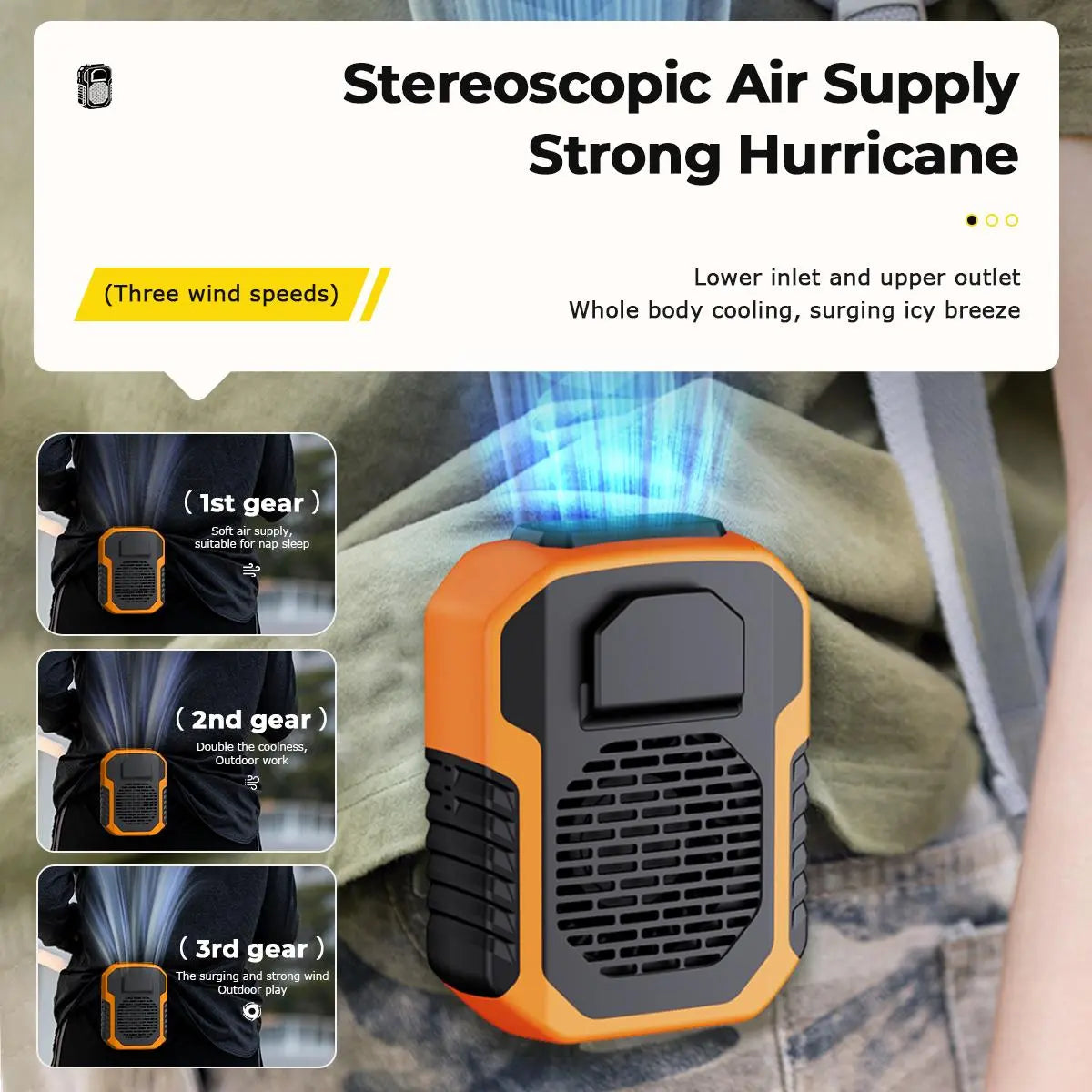 BreezeMate® - Ventilador portátil de verano para exteriores, recargable por USB