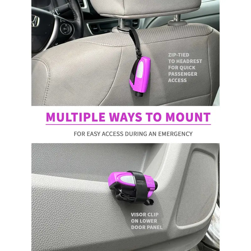 BreakFree® - Rompeventanas de emergencia y cortador de cinturones de seguridad 2 en 1