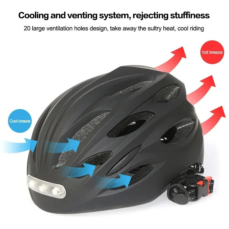 GlowHelm™ - Casco de ciclismo iluminado